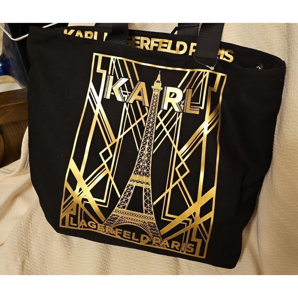 Karl Lagerfeld Paris Women’s Kristen Tote, Black NEW with Tags